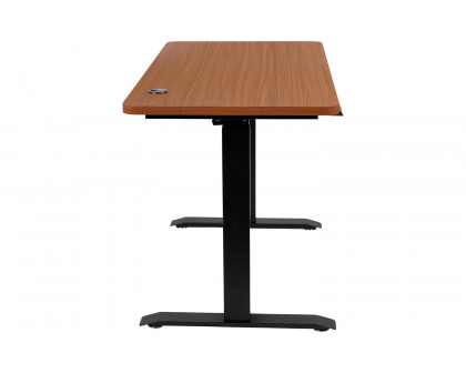 BLNK™ Tanner Electric Height Adjustable Standing Desk - Mahogany