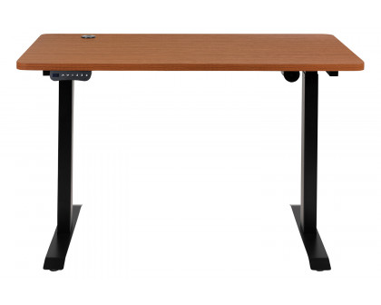 BLNK™ Tanner Electric Height Adjustable Standing Desk - Mahogany