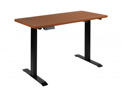 BLNK™ Tanner Electric Height Adjustable Standing Desk - Mahogany