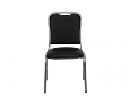 BLNK™ - HERCULES Series Vinyl Stacking Banquet Chair with Silver Vein Frame