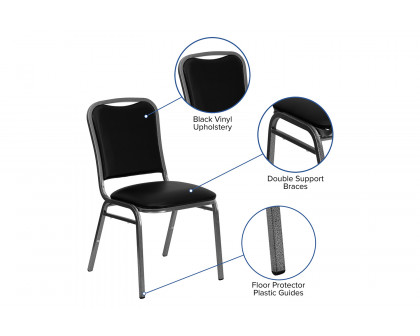 BLNK™ - HERCULES Series Vinyl Stacking Banquet Chair with Silver Vein Frame