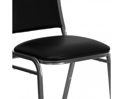 BLNK™ - HERCULES Series Vinyl Stacking Banquet Chair with Silver Vein Frame