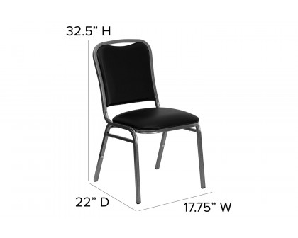 BLNK™ - HERCULES Series Vinyl Stacking Banquet Chair with Silver Vein Frame