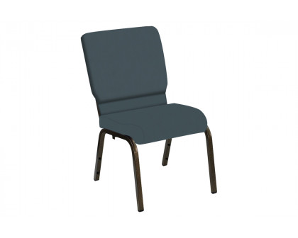 BLNK HERCULES Series Church Chair in E-Z Wallaby Vinyl with Gold Vein Frame