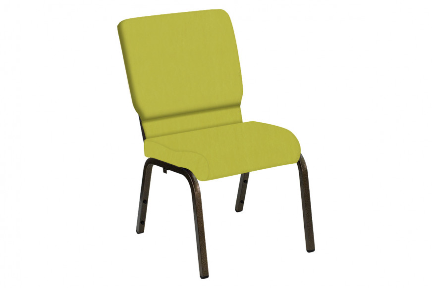 BLNK™ HERCULES Series Church Chair in E-Z Wallaby Vinyl with Gold Vein Frame - Lime, 18.5"W