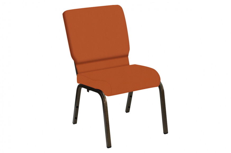 BLNK™ HERCULES Series Church Chair in E-Z Wallaby Vinyl with Gold Vein Frame - Terra Cotta, 18.5"W