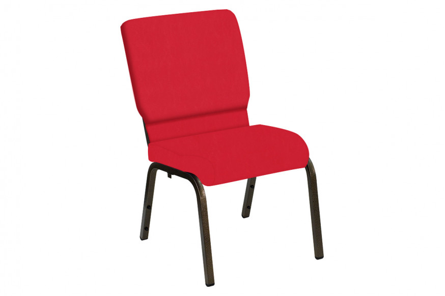 BLNK™ HERCULES Series Church Chair in E-Z Wallaby Vinyl with Gold Vein Frame - Ruby, 18.5"W