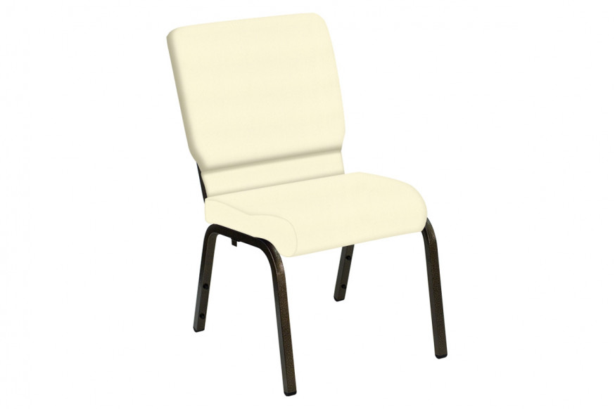 BLNK™ HERCULES Series Church Chair in E-Z Sierra Vinyl with Gold Vein Frame - Off White, 18.5"W