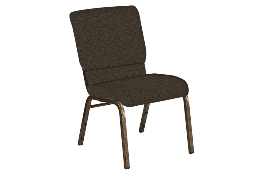 BLNK™ Church Chair in Abbey with Gold Vein Frame - Mocha, 18.5"W