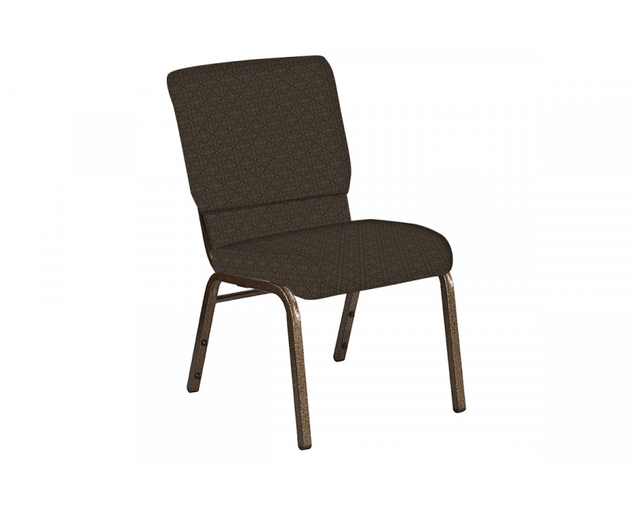 BLNK Church Chair in Abbey with Gold Vein Frame - Mocha, 18.5"W