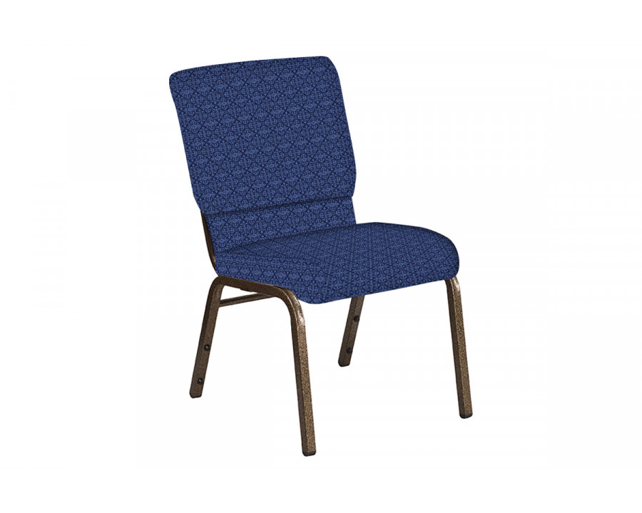 BLNK Church Chair in Abbey with Gold Vein Frame - Navy, 18.5"W