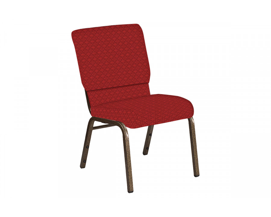 BLNK Church Chair in Abbey with Gold Vein Frame - Red, 18.5"W