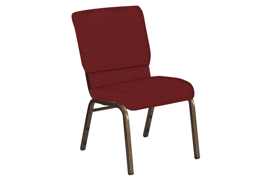 BLNK™ Church Chair in Arches with Gold Vein Frame - Burgundy, 18.5"W