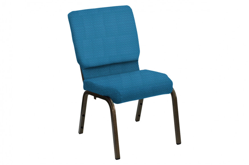 BLNK™ HERCULES Series Church Chair in Bedford with Gold Vein Frame - Aquatic, 18.5"W