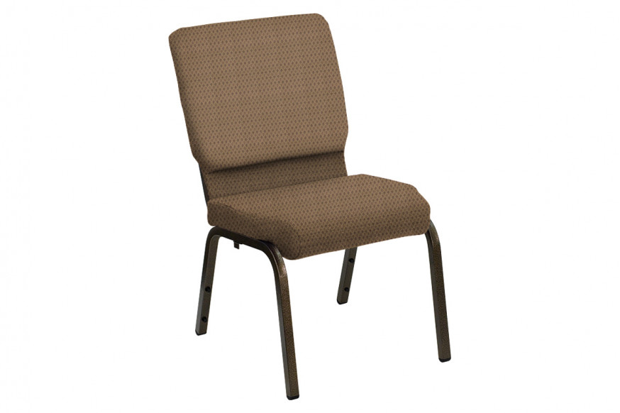 BLNK™ HERCULES Series Church Chair in Bedford with Gold Vein Frame - Brass, 18.5"W