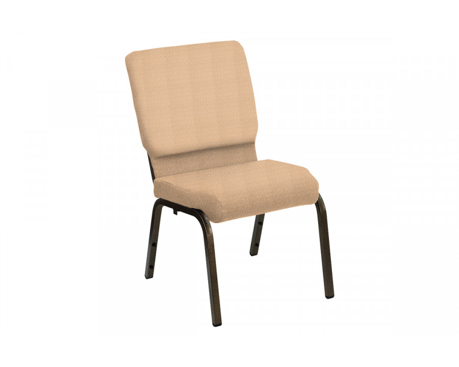 BLNK HERCULES Series Church Chair in Bedford with Gold Vein Frame - Butternut, 18.5"W