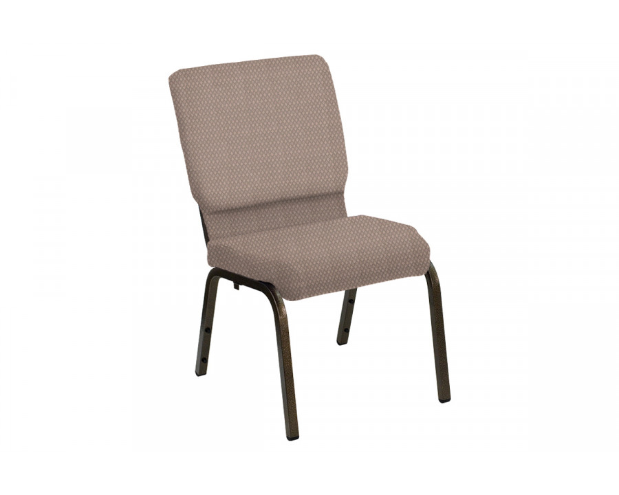 BLNK HERCULES Series Church Chair in Bedford with Gold Vein Frame - Dune, 18.5"W