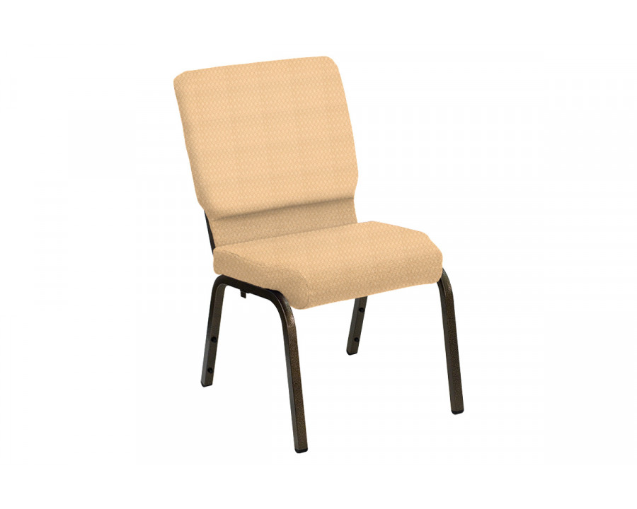 BLNK HERCULES Series Church Chair in Bedford with Gold Vein Frame - Golden, 18.5"W