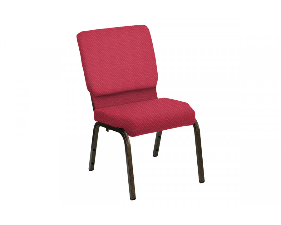 BLNK HERCULES Series Church Chair in Bedford with Gold Vein Frame - Petal Pink, 18.5"W