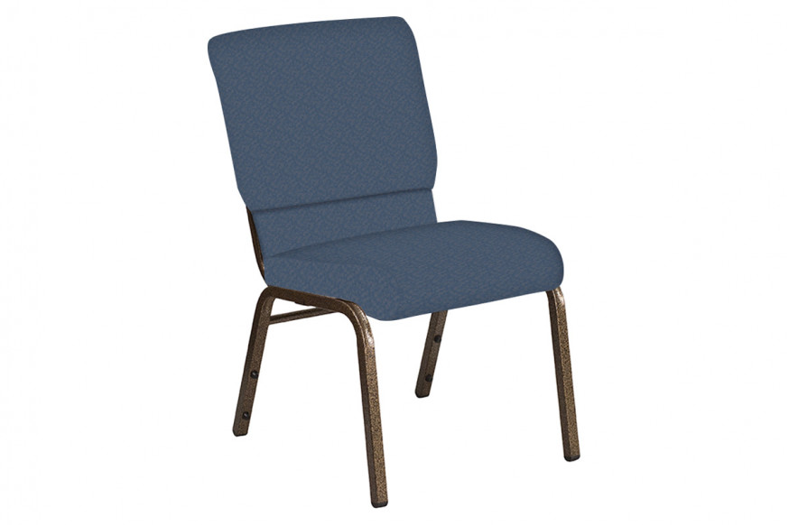 BLNK™ Church Chair in Bonaire with Gold Vein Frame - Blue Ridge, 18.5"W