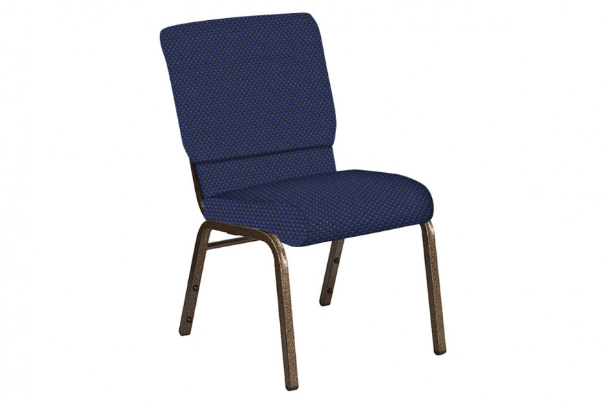 BLNK™ Church Chair in Canterbury with Gold Vein Frame - Navy, 18.5"W