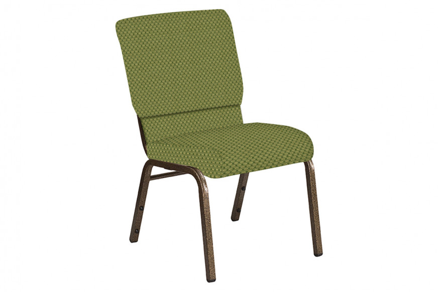 BLNK™ Church Chair in Canterbury with Gold Vein Frame - Olive, 18.5"W