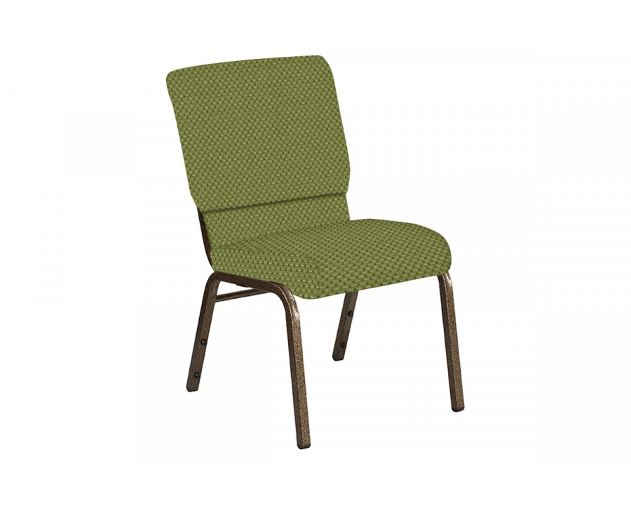 BLNK Church Chair in Canterbury with Gold Vein Frame - Olive, 18.5"W