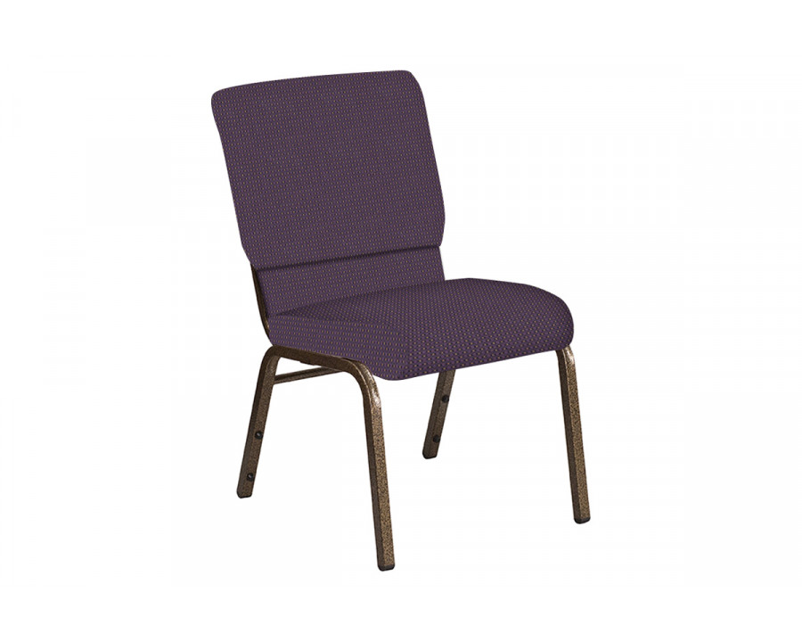 BLNK Church Chair in Canterbury with Gold Vein Frame - Purple, 18.5"W