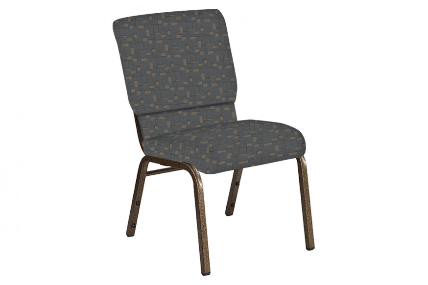 BLNK™ Church Chair in Circuit with Gold Vein Frame - Teal, 18.5"W