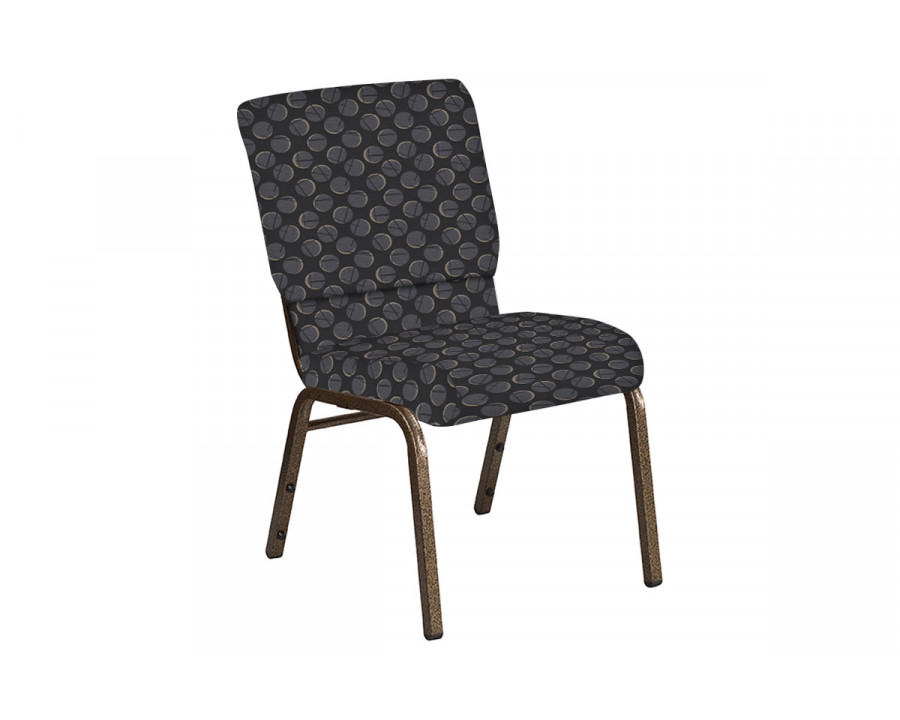 BLNK Church Chair in Cirque with Gold Vein Frame - Black, 18.5"W