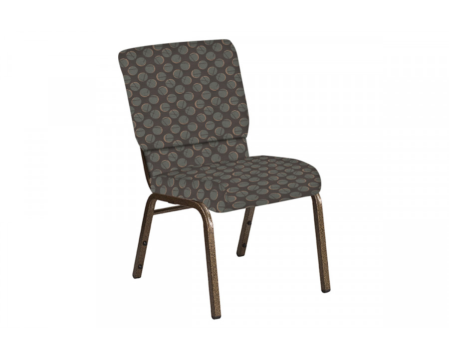 BLNK Church Chair in Cirque with Gold Vein Frame - Earth, 18.5"W