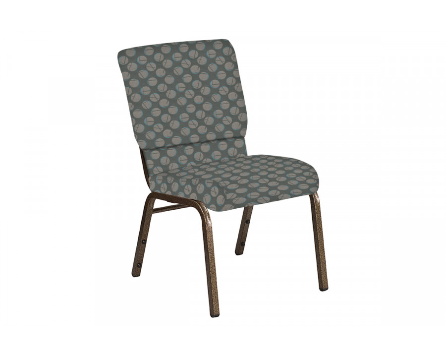 BLNK Church Chair in Cirque with Gold Vein Frame - Olive, 18.5"W