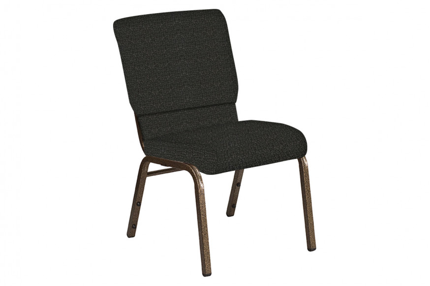 BLNK™ Church Chair in Cobblestone with Gold Vein Frame - Pewter, 18.5"W