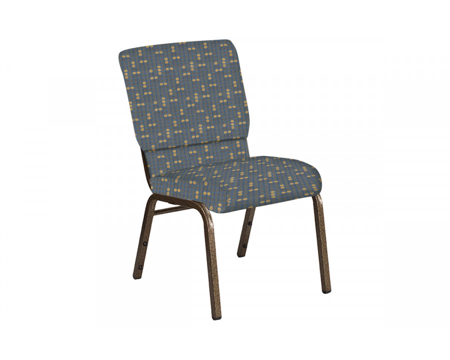 BLNK Church Chair in Eclipse with Gold Vein Frame - Sky, 18.5"W