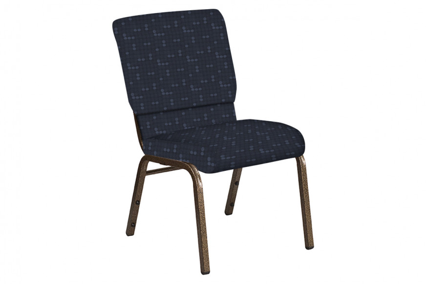 BLNK™ Church Chair in Eclipse with Gold Vein Frame - Tartan Blue, 18.5"W