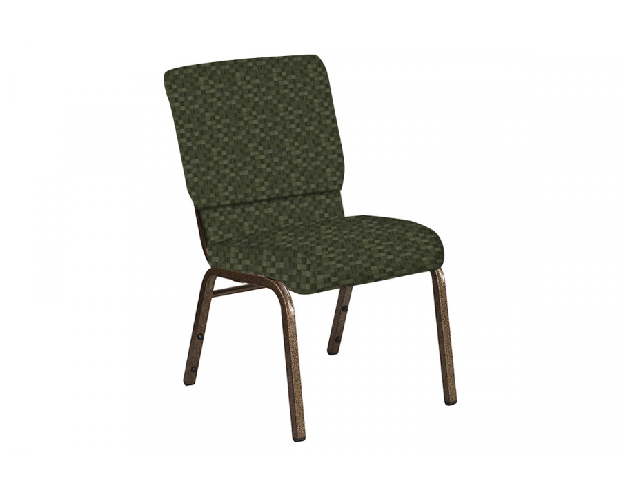 BLNK Church Chair in Empire with Gold Vein Frame - Fern, 18.5"W