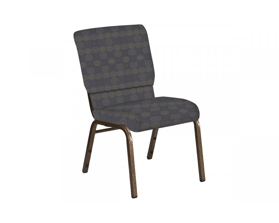 BLNK Church Chair in Galaxy with Gold Vein Frame - Steel, 18.5"W