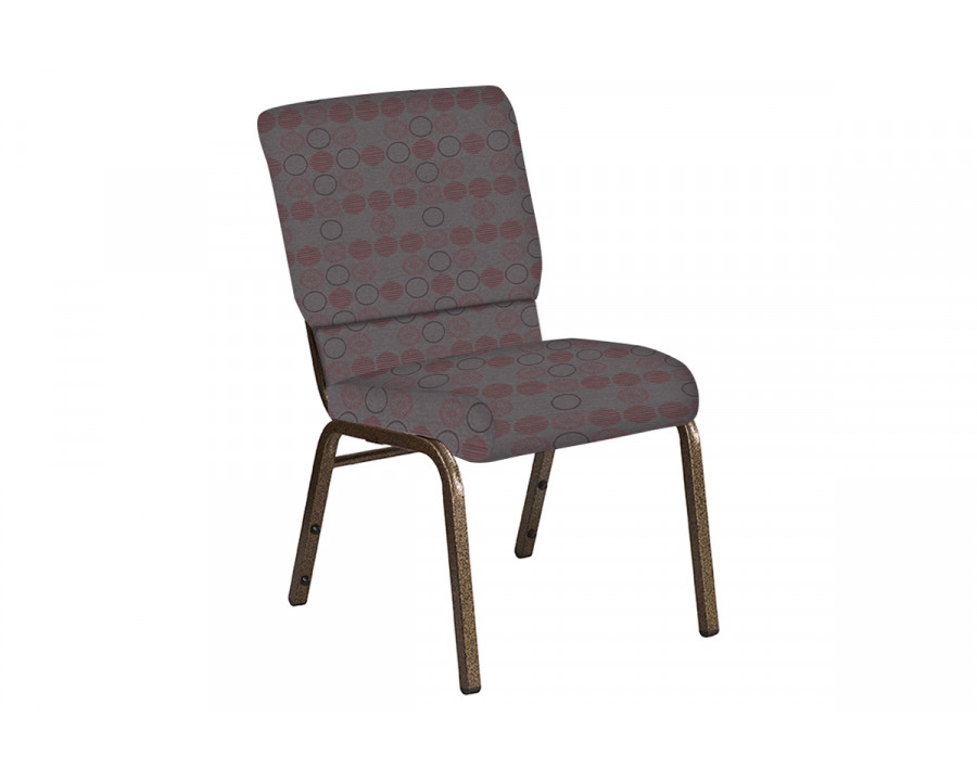 BLNK Church Chair in Galaxy with Gold Vein Frame - Taupe, 18.5"W