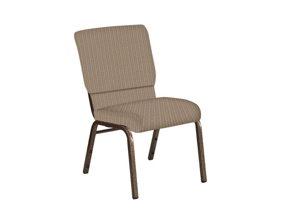 BLNK Church Chair in Grace with Gold Vein Frame - Sandstone, 18.5"W