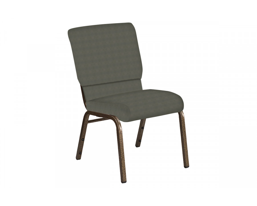 BLNK Church Chair in Harmony with Gold Vein Frame - Gray, 18.5"W