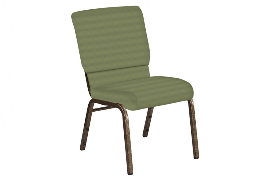 BLNK™ Church Chair in Harmony with Gold Vein Frame - Sea Green, 18.5"W