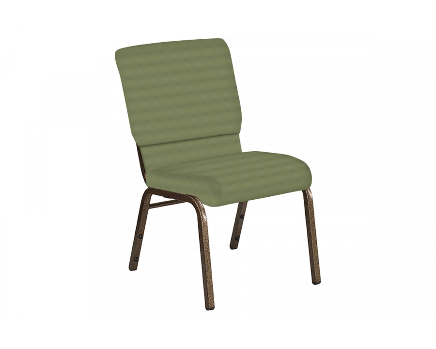 BLNK Church Chair in Harmony with Gold Vein Frame - Sea Green, 18.5"W