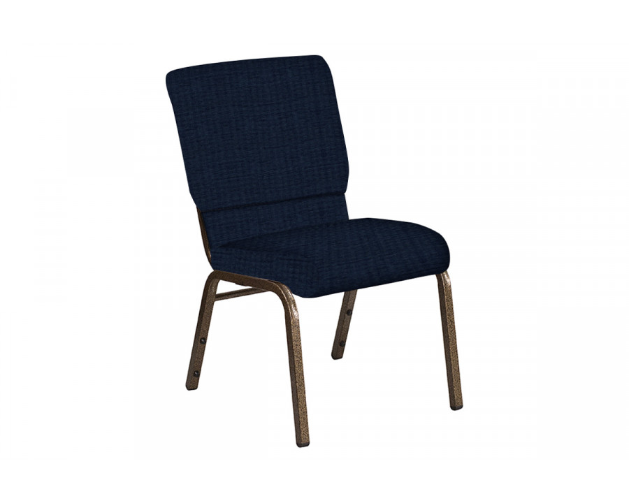 BLNK Church Chair in Highlands with Gold Vein Frame - Navy, 18.5"W