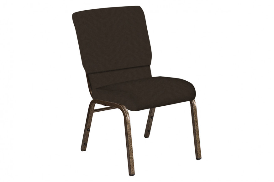 BLNK™ Church Chair in Interweave with Gold Vein Frame - Chocolate, 18.5"W