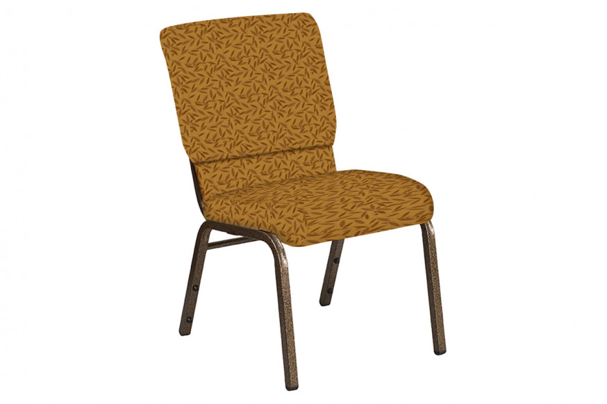 BLNK™ Church Chair in Jasmine with Gold Vein Frame - Mojave Gold, 18.5"W