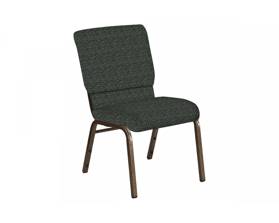 BLNK Church Chair in Lancaster with Gold Vein Frame - Chocaqua, 18.5"W