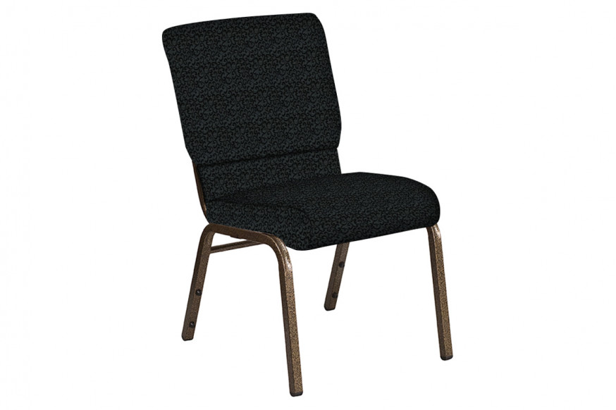 BLNK™ Church Chair in Lancaster with Gold Vein Frame - Pewter, 18.5"W