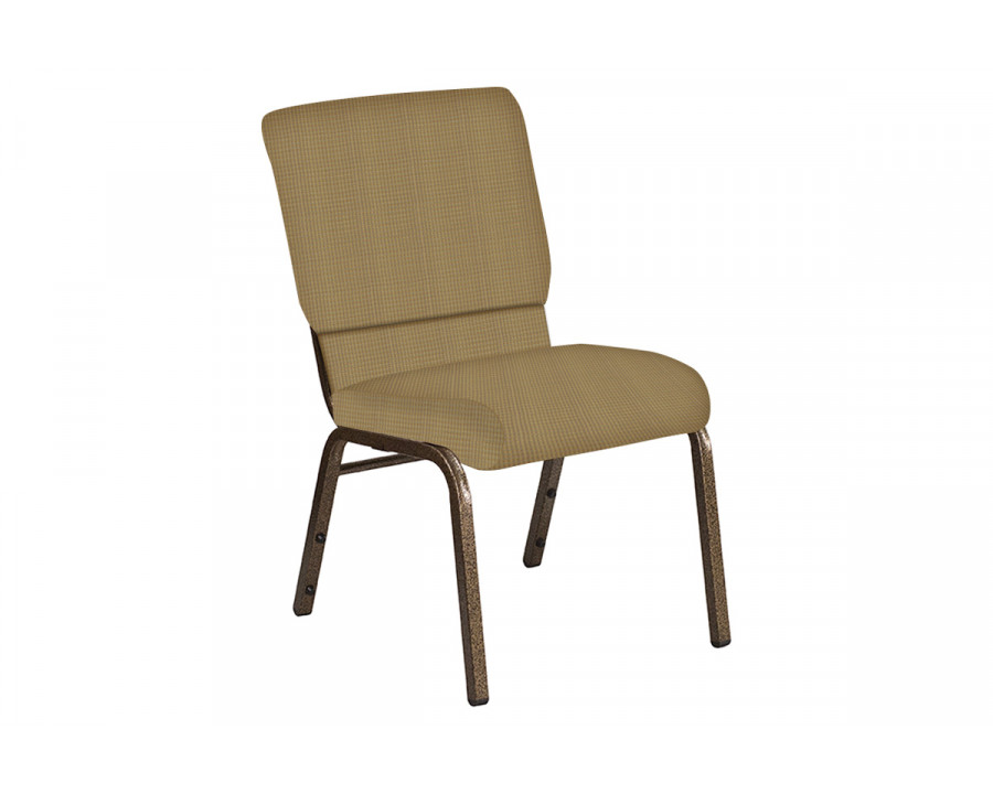 BLNK Church Chair in Mainframe with Gold Vein Frame - Brushed Gold, 18.5"W