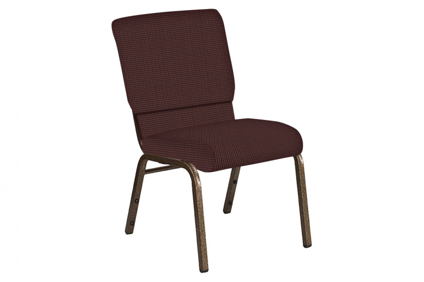 BLNK™ Church Chair in Mainframe with Gold Vein Frame - Cordovan, 18.5"W