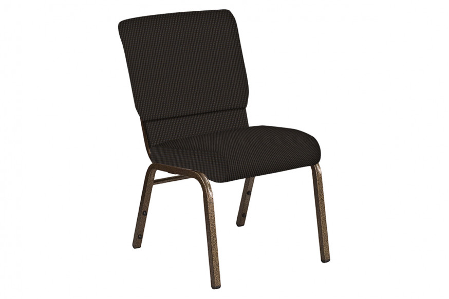 BLNK™ Church Chair in Mainframe with Gold Vein Frame - Truffle, 18.5"W